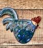 Handmade pottery Cockerel wall hanging - Image 2