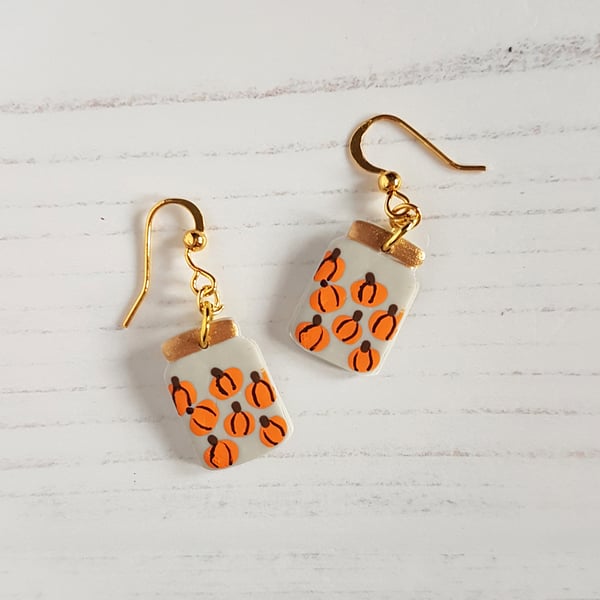 NEW Pumpkin Jar earrings