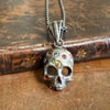 Sterling Silver Jewell Encrusted Skull Pendant