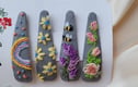 hand embroidered hair clips bows and barrates