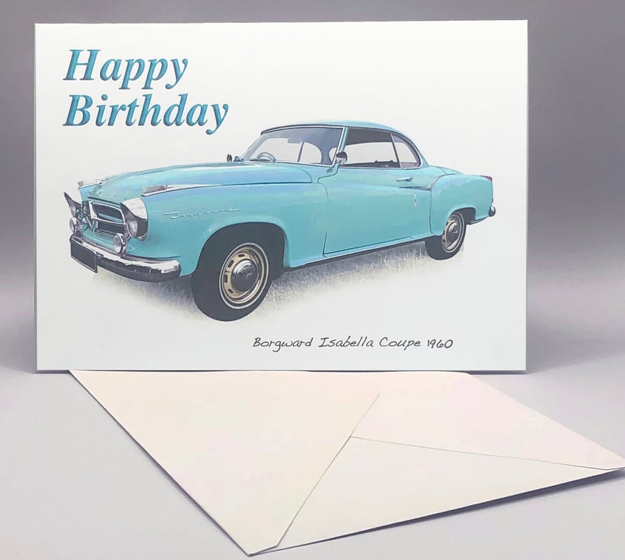 Borgward Isabella 1960 - Birthday, Anniversary, Retirement, Plain Cards