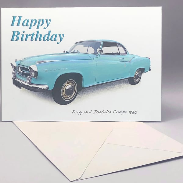 Borgward Isabella 1960 - Birthday, Anniversary, Retirement, Plain Cards