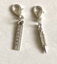 Pencil and ruler charms (Two charm set)