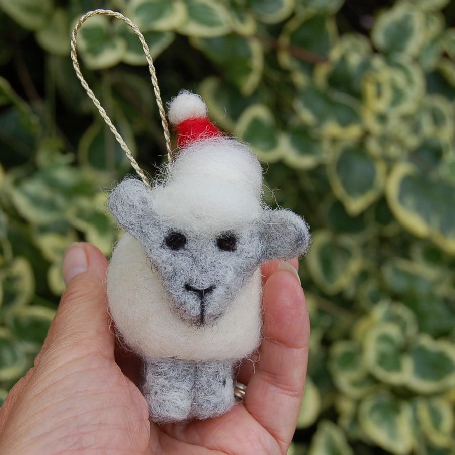 Sheep Bauble, Christmas Sheep Decoration, Xmas Bauble