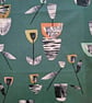 Green Tana Lawn Liberty Mid Century Inspired Print Fabric Necklace - Josie - Image 4