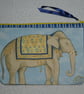 Elephant Print Project Holder. Lined Purse. Zipped Holdall. - Image 1