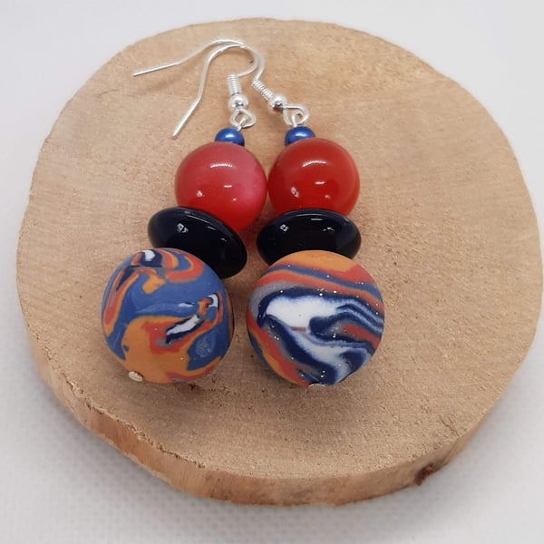 Statement polymer clay earrings