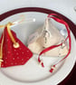 4 Christmas place markers or gift holders for little gifts. Scandi-style