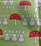 Fabric boot tree in green bunny print fabric - Image 4