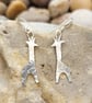Giraffe earrings in sterling silver - Image 2
