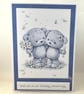 Our Anniversary card - cute bear couple with daisies - Image 1