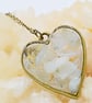 Bowenite Heart Brass plated Worry Stone Necklace - Free Postage - Image 2