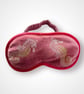 Dusty Pink Seahorses Velvet Lavender Infused Eye Mask - Image 3