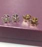 Tiny 9ct yellow gold butterfly stud earrings - Image 4