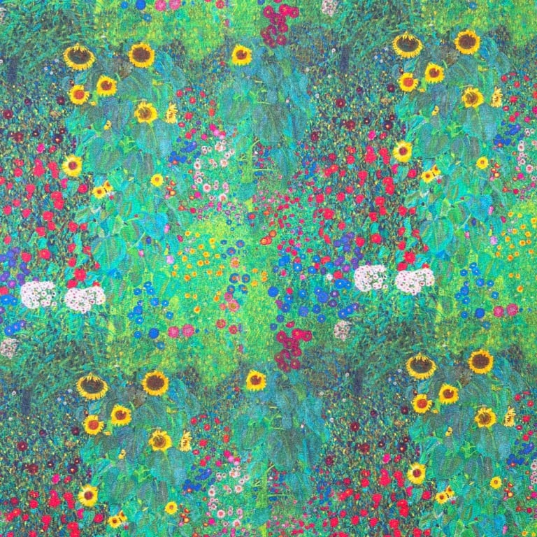 Klimt Water Resistant Tablecloth.  145cm ROUND  Farm Garden