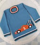 Knitting Pattern for a Racing Car Sweater.  Digital Pattern - Image 5