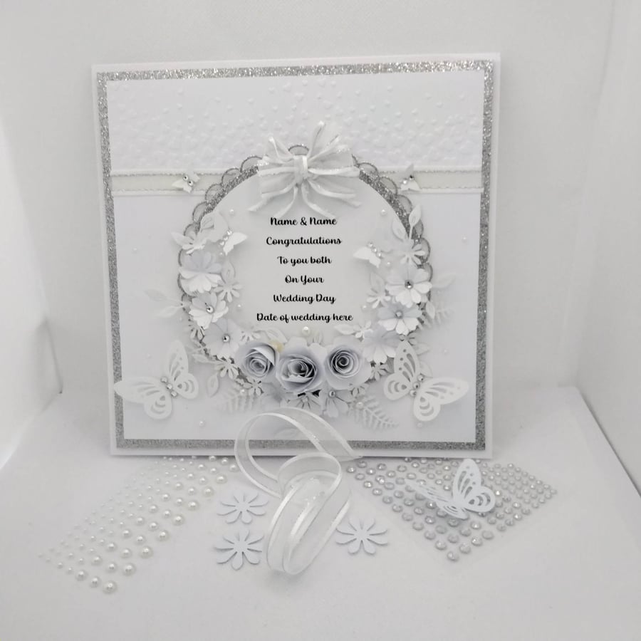 Hand made, unique, personalized Wedding, Engagement, Anniversary  card