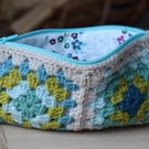 crochet pencil case, pouch 