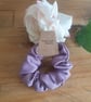 Handmade Dusky Pink Rose Satin Scrunchie – Soft Hair Accessory - Image 1