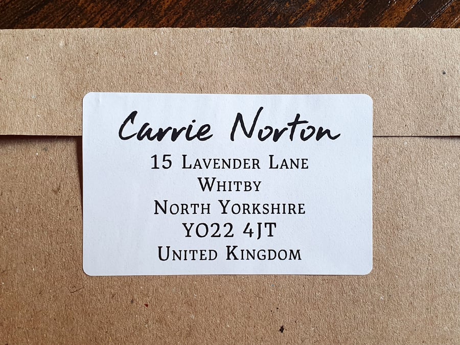 Custom Name Return Address Stickers - Personalized Small Business Supplies