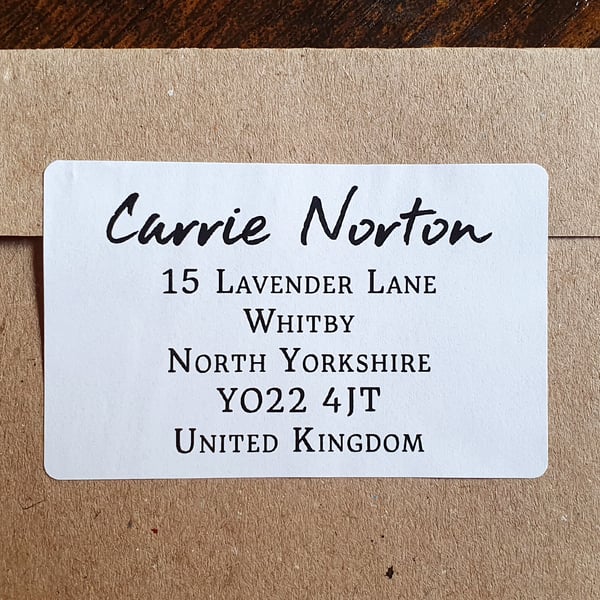 Custom Name Return Address Stickers - Personalized Small Business Supplies
