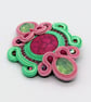 Soutache Brooch Choice Pink Green Gold Black Statement Handmade UK - Image 9