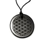 Shungite Pendant Flower Of Life Necklace - EMF Protection & Healing