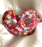 Red floral eye mask