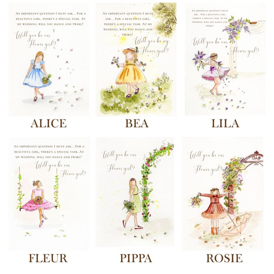 Will you be our flower girl, Printable PDF, Can be personalised