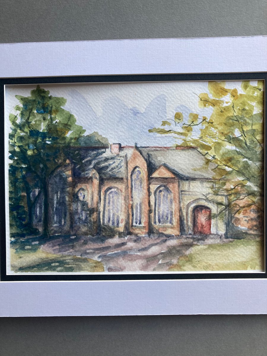 Watercolour of Evening Shadows. Landscape painting of Lytham St Anne’s. 