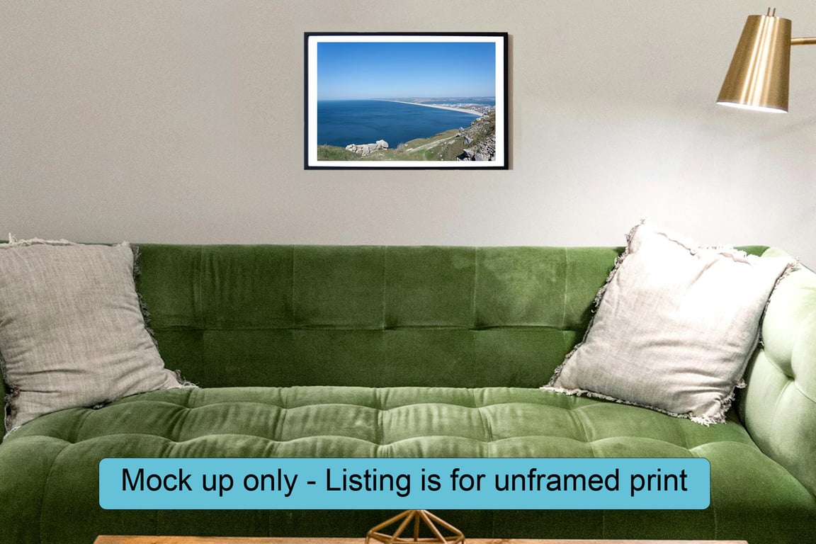 Chesil Beach Seascape Print, Dorset Coastal Wall Art