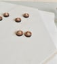 Mini half painted circle stud wooden earrings - Image 6