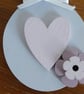 MDF Bunny Decoration - Grey & Pink - Image 4