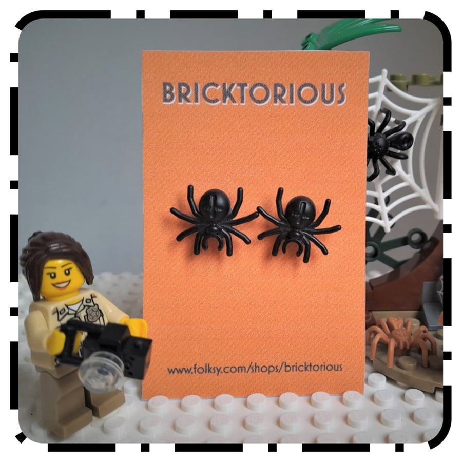 Lego Spider Stud Earrings