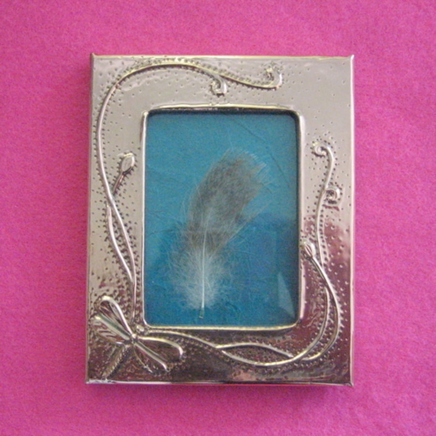 REDUCED! Art nouveau style copper photo frame