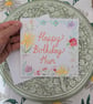 Mum Hand-painted Floral Birthday card 
