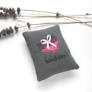 freehand embroidered lavender bag sachet hanging decoration 