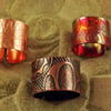 Etched Copper Pattern Ring - Adjustable size