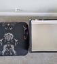 Storage Footstool Emma J Shipley Creatura Charcoal Fabric Pouffe Black Animals  - Image 3