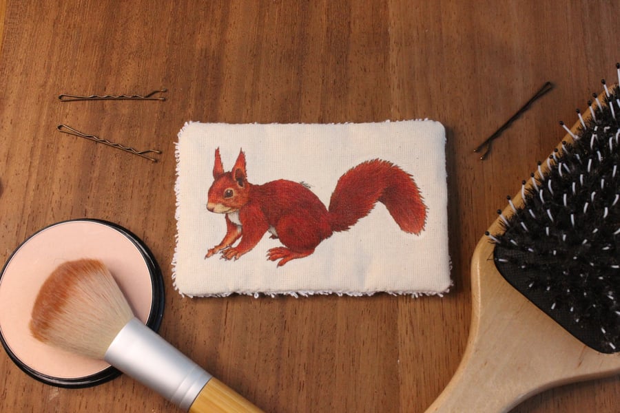 Red Squirrel Washable & Reusable Eco Fabric Animal Face Wipe Gift Set