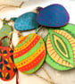 6 hand painted Christmas tree decorations - Image 3
