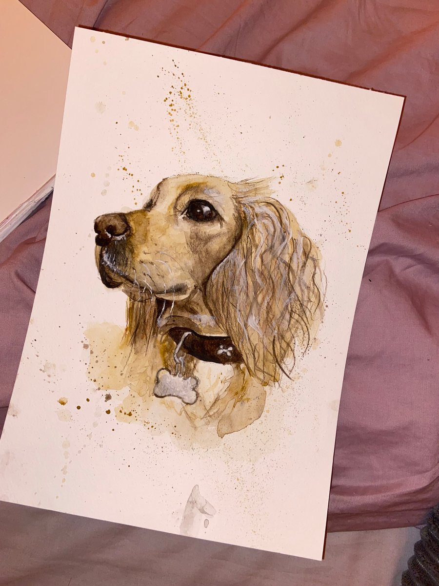 Watercolour Bespoke Pet Portraiture (A4)