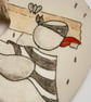 The Chip Thief Hanging Decoration, Chip on Shoulder (facing L-R) - Image 1