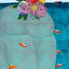 In the water mixed media art print