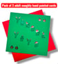 Pack of 3 adult Christmas cards, rude sweary cheeky naughty, hand painted  - Image 2