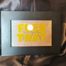 Funny Swear Word Glass Painted Wall Art , Glitter  Framed Quote Decor. 