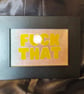 Funny Swear Word Glass Painted Wall Art , Glitter  Framed Quote Decor. 