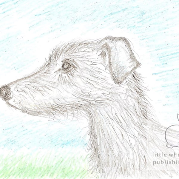 Lenny the Lurcher - Blank Card