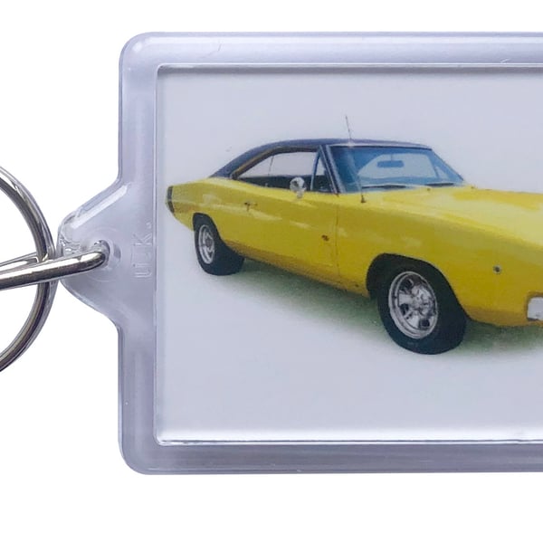 Dodge Charger R-T 1968 - Keyring with 50x35mm Insert
