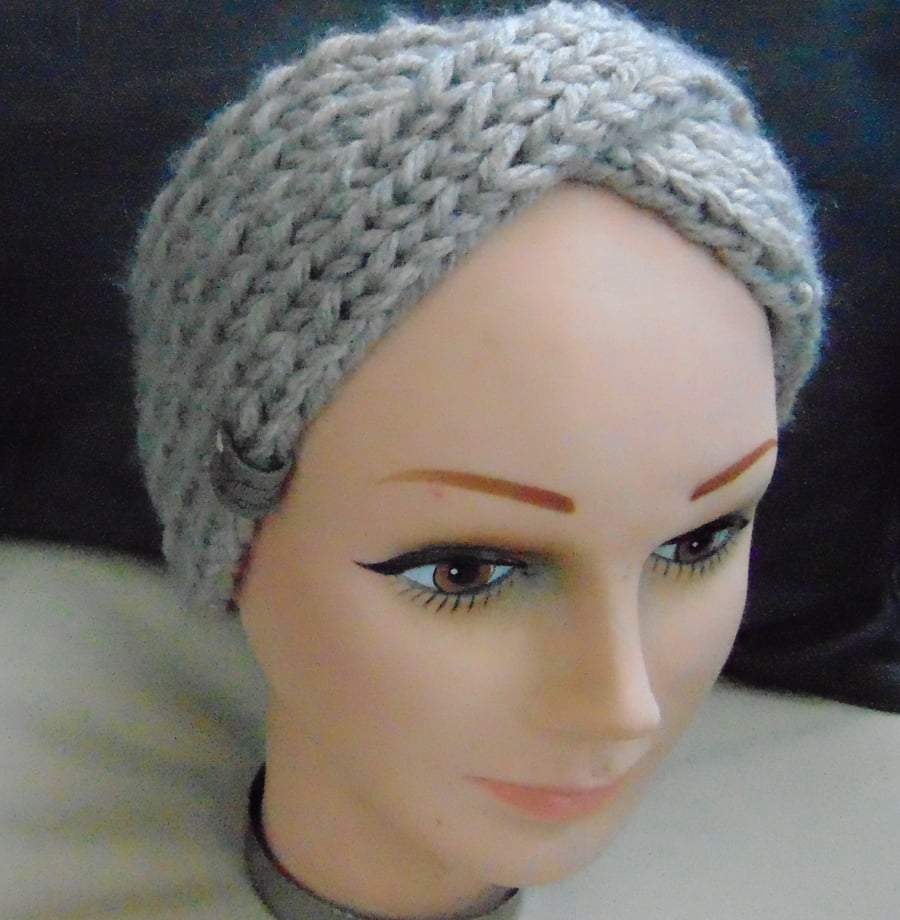 Hand Knitted  Headband  Ear warmer Turban
